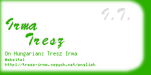 irma tresz business card